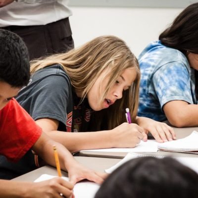 Kids writing